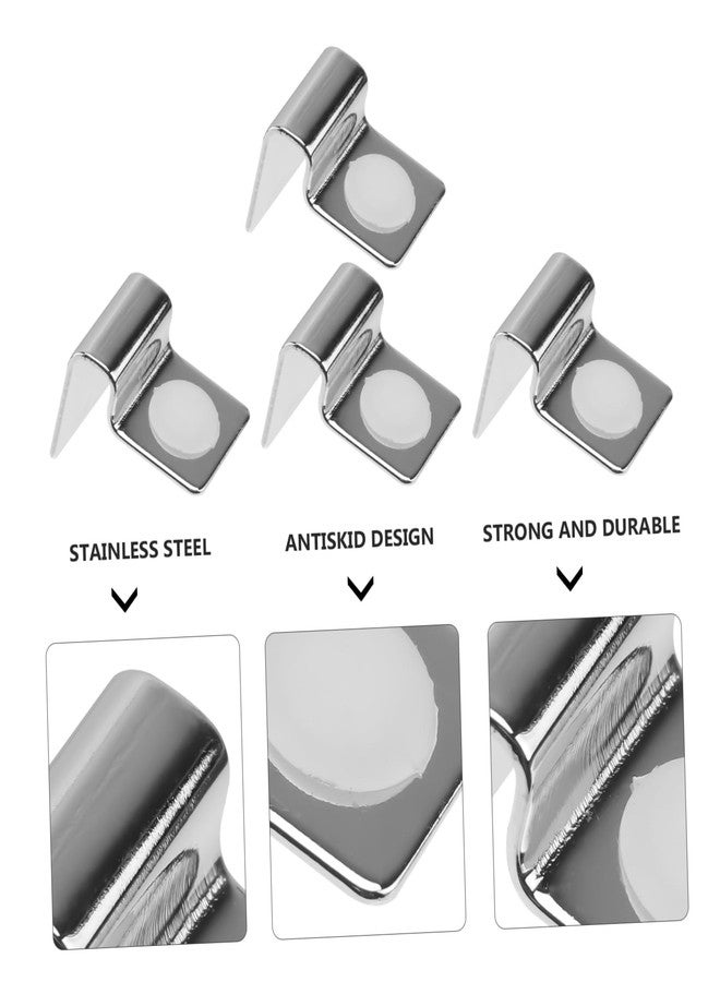BUGUUYO Stainless Steel Fish Tank Cover Brackets 4Pcs Aquarium Lid Clips Secure Support for Glass Aquarium Lid Easy Installation Fish Tank Accessories - Image 4